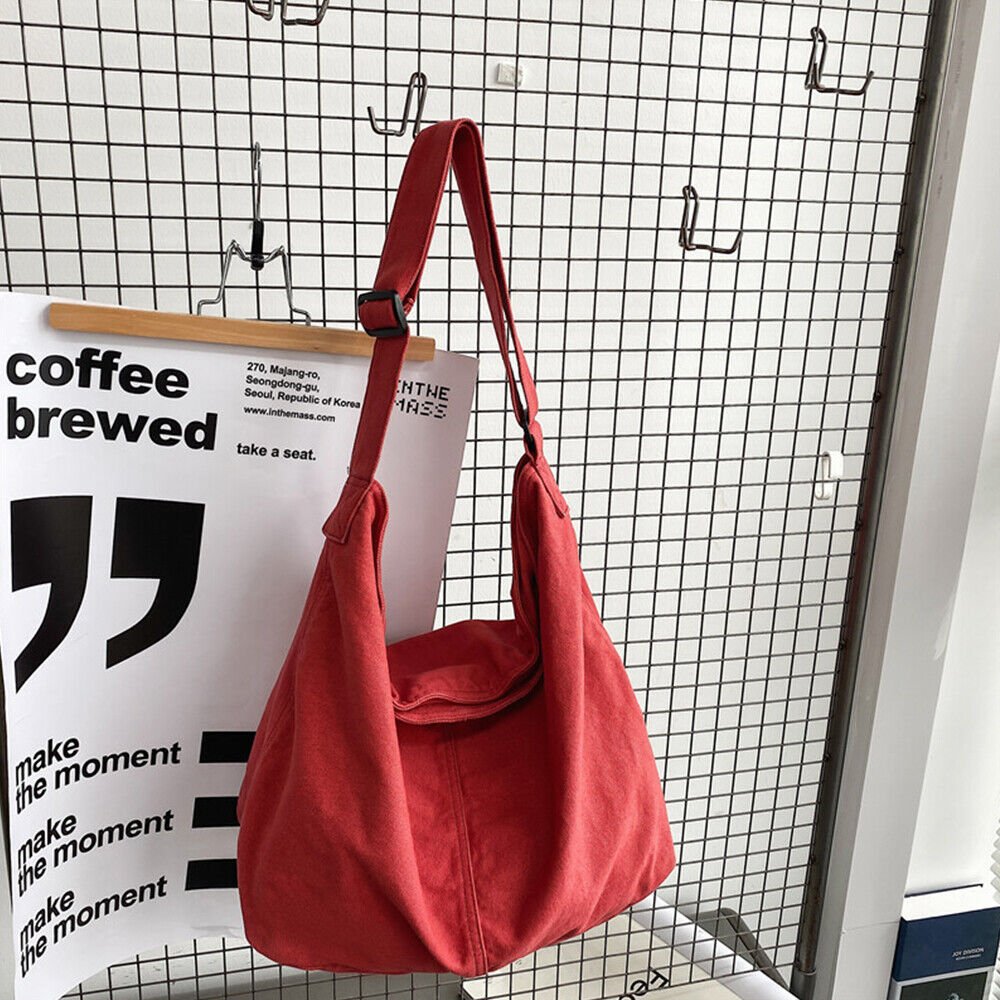 Edurano – Stilren oversize canvasväska - Edurano