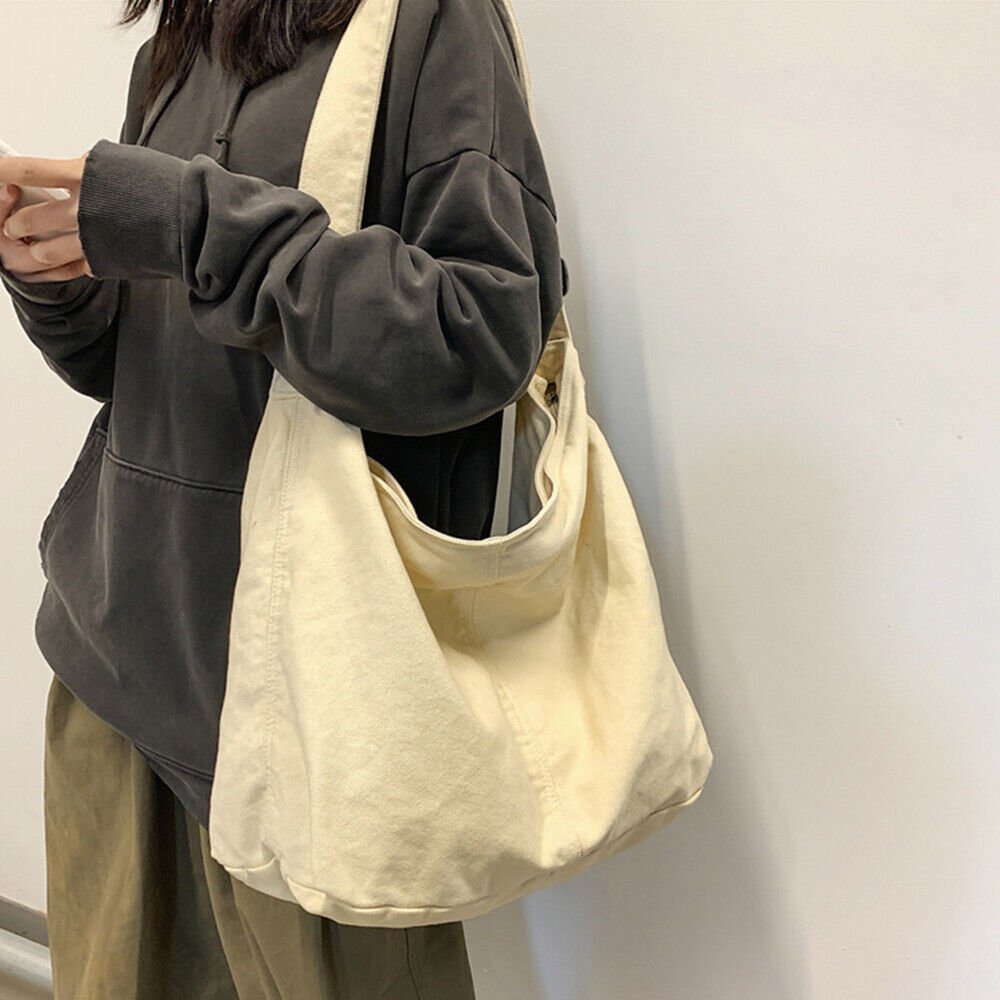 Edurano – Stilren oversize canvasväska - Edurano