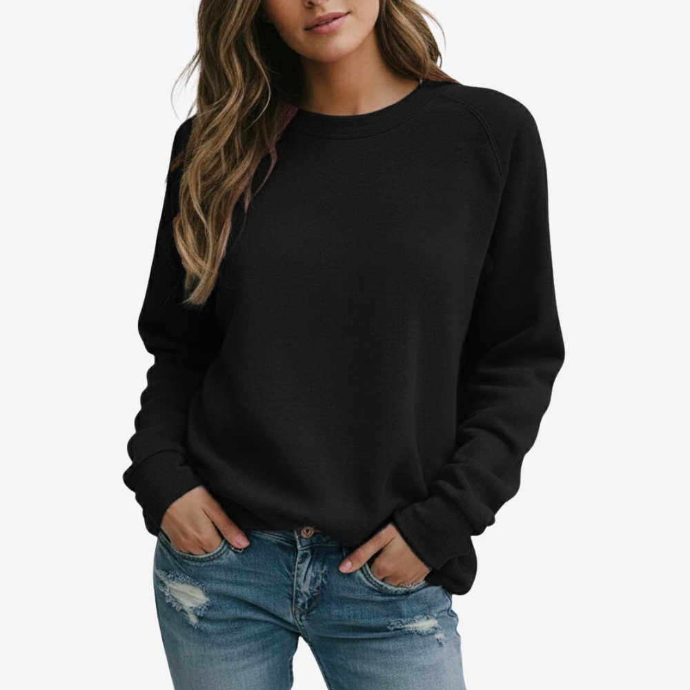 Sweatshirt i bomull med avslappnad passform | Edurano