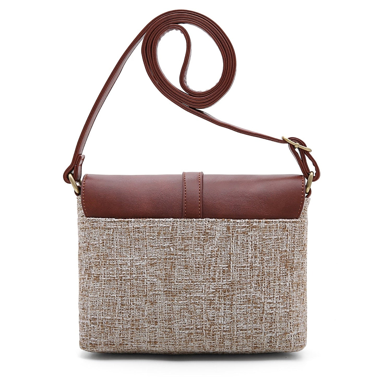 Axelväska i veganskt läder och canvas | Edurano - Edurano