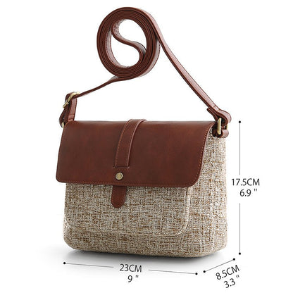 Axelväska i veganskt läder och canvas | Edurano - Edurano