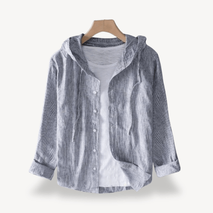 Blus med huva i mjukt tyg för kvinnor | Edurano - Edurano