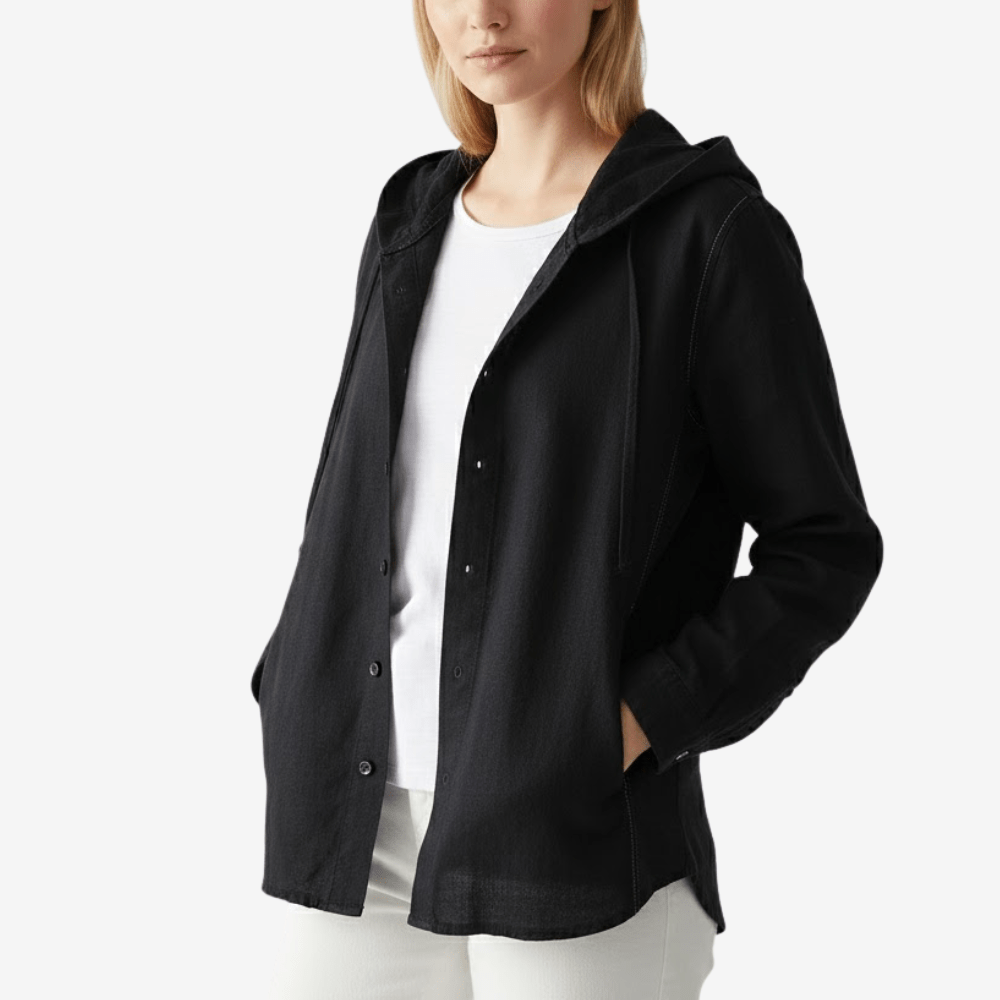 Blus med huva i mjukt tyg för kvinnor | Edurano - Edurano