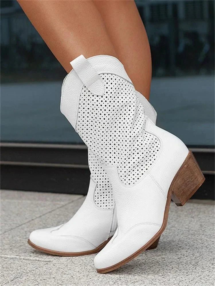 Edurano – Andningsbara Cowboyboots med Dragkedja - Edurano