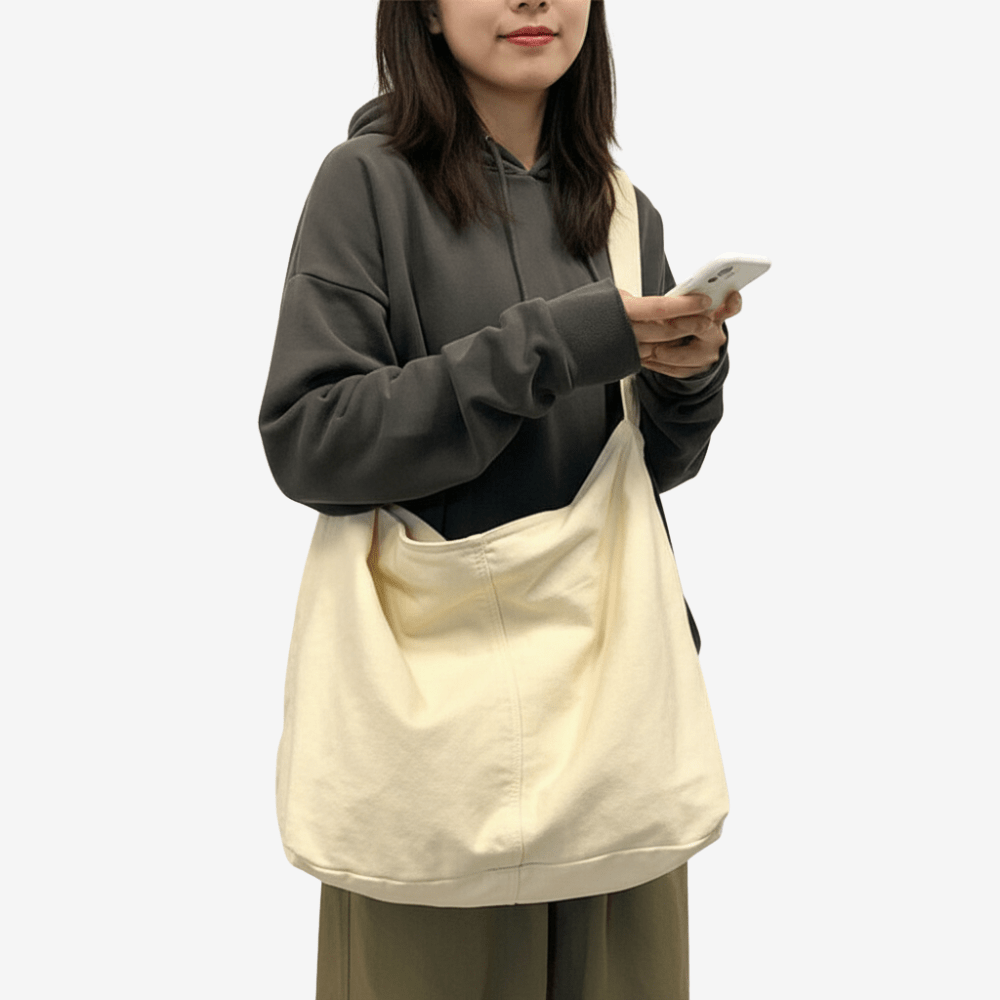 Edurano – Stilren oversize canvasväska - Edurano