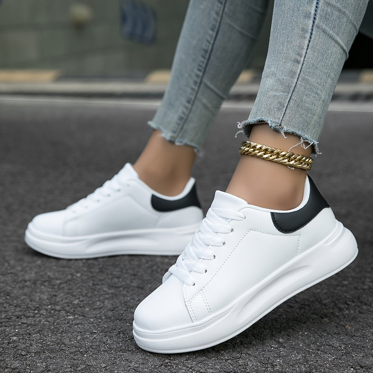 Edurano – Vita ortopediska damsneakers - Edurano