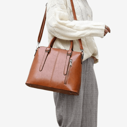 Handväska i veganskt läder med praktiska fack | Edurano - Edurano