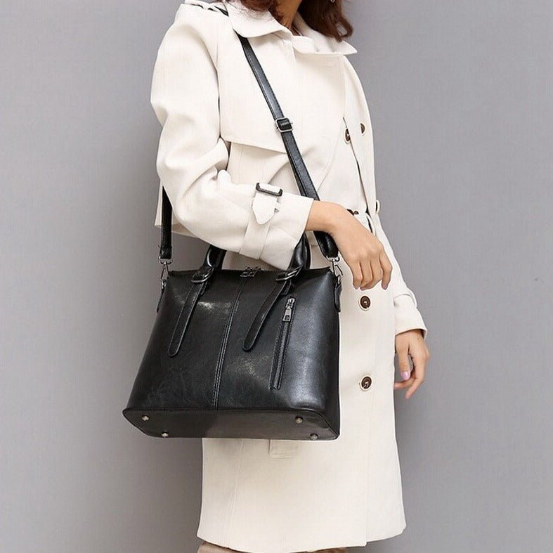 Handväska i veganskt läder med praktiska fack | Edurano - Edurano