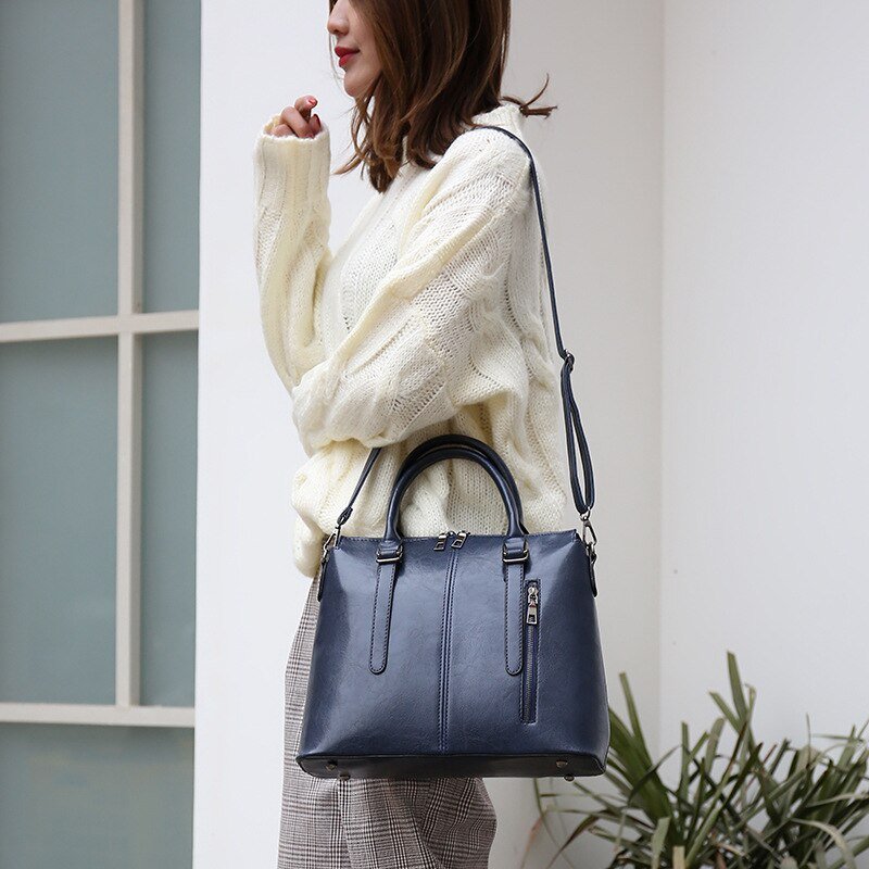 Handväska i veganskt läder med praktiska fack | Edurano - Edurano