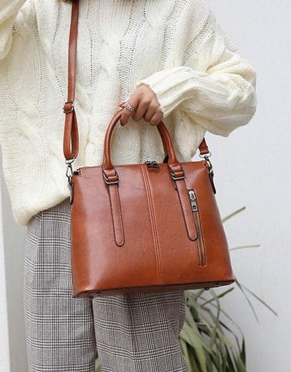 Handväska i veganskt läder med praktiska fack | Edurano - Edurano