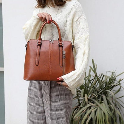 Handväska i veganskt läder med praktiska fack | Edurano - Edurano