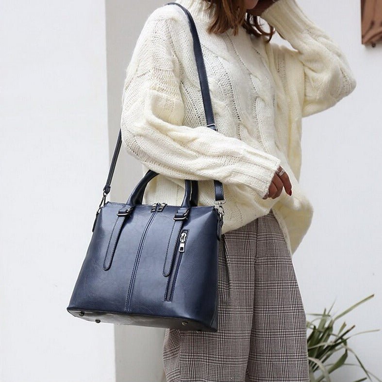 Handväska i veganskt läder med praktiska fack | Edurano - Edurano