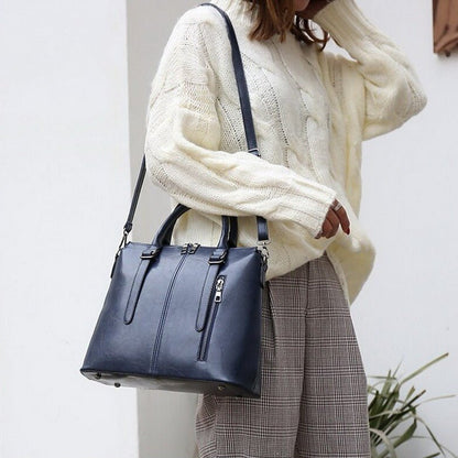 Handväska i veganskt läder med praktiska fack | Edurano - Edurano