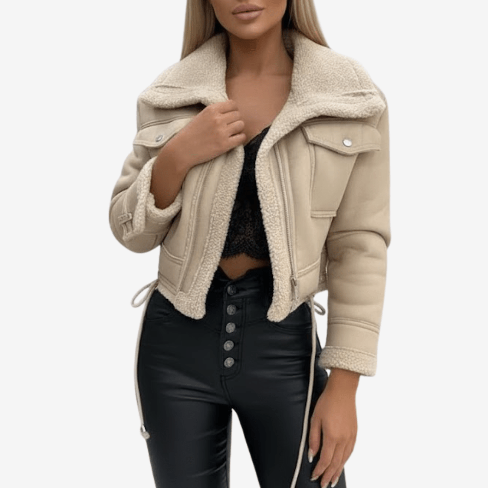 Jacka i konstläder med skräddarsydd passform för kvinnor | Edurano - Edurano