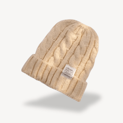 Kabelstickad mössa i mjuk ullblandning | Edurano - Edurano