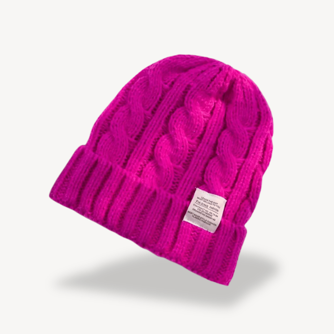 Kabelstickad mössa i mjuk ullblandning | Edurano - Edurano