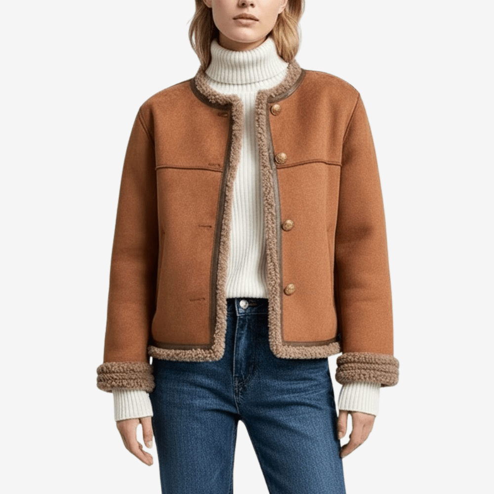 Mockajacka med fuskpälsdetaljer för kvinnor | Edurano - Edurano