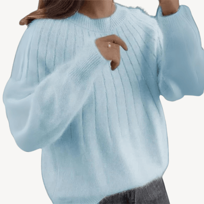 Ribbad tröja i mjukt material med normal passform | Edurano - Edurano