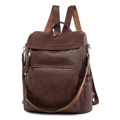 Ryggsäck i veganskt läder med praktiska fack | Edurano - Edurano