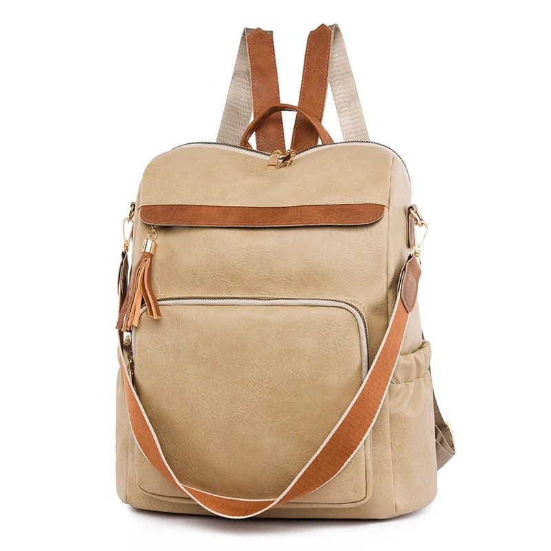 Ryggsäck i veganskt läder med praktiska fack | Edurano - Edurano