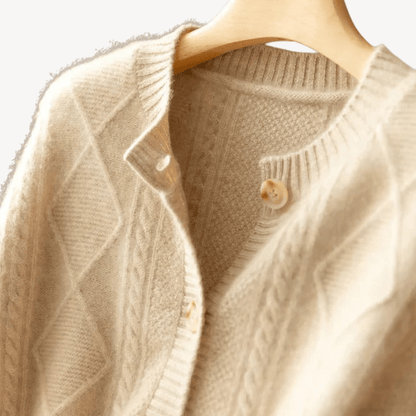 Stickad cardigan med knappar i mjukt material | Edurano - Edurano