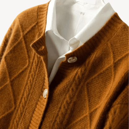 Stickad cardigan med knappar i mjukt material | Edurano - Edurano