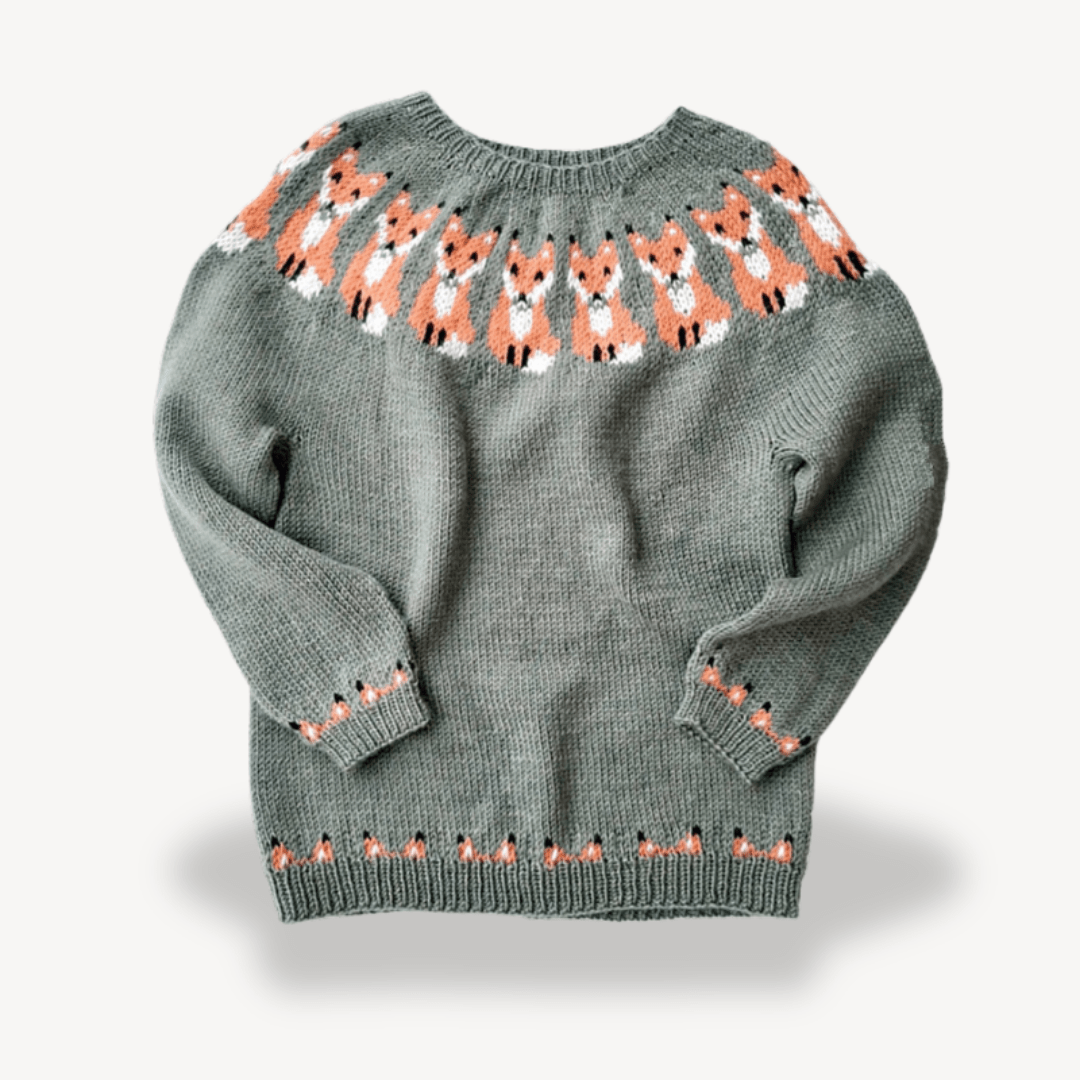 Stickad tröja med blommigt broderi i mjukt material | Edurano - Edurano