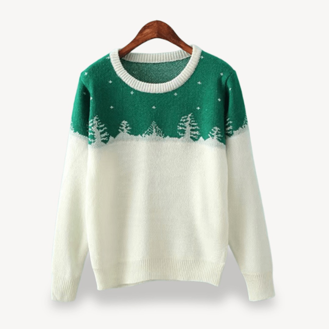 Stickad tröja med blommigt broderi i mjukt material | Edurano - Edurano