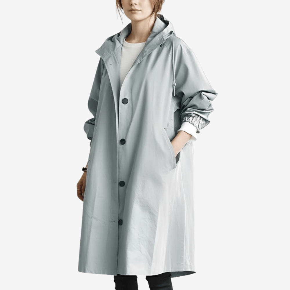 Trenchcoat i lätt tyg med klassisk passform för kvinnor | Edurano - Edurano