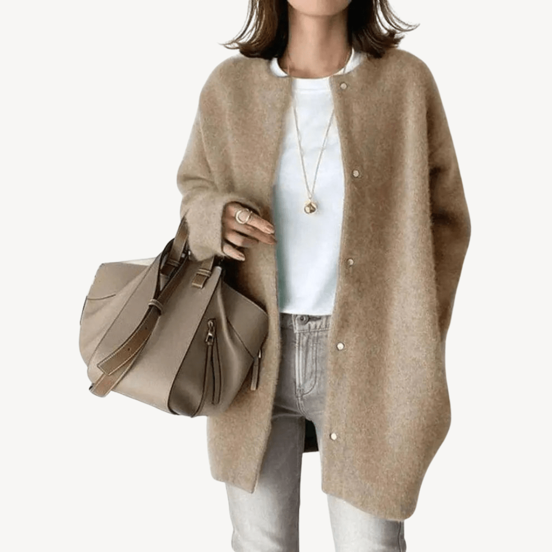 Ullkofta med knappar i mjuk ullblandning | Edurano - Edurano