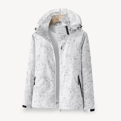 Vattentät jacka med bladmönster för kvinnor | Edurano - Edurano