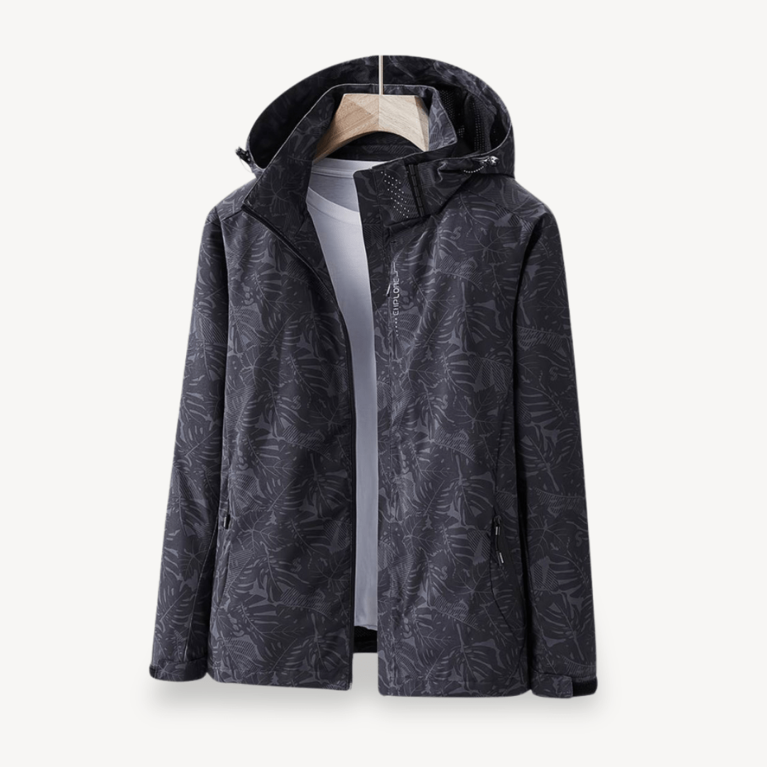 Vattentät jacka med bladmönster för kvinnor | Edurano - Edurano