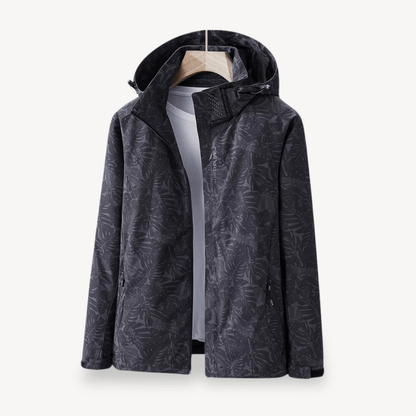 Vattentät jacka med bladmönster för kvinnor | Edurano - Edurano