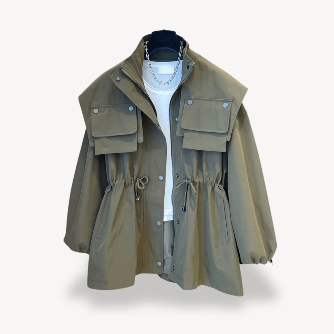 Verktygsjacka i lätt tyg med avslappnad passform och fickor | Edurano - Edurano