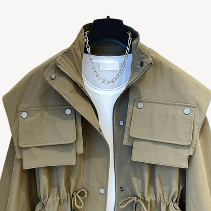 Verktygsjacka i lätt tyg med avslappnad passform och fickor | Edurano - Edurano